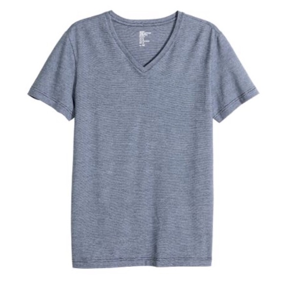 (MENS) H&M | Heathered V-Neck Tee - Picture 2 of 5